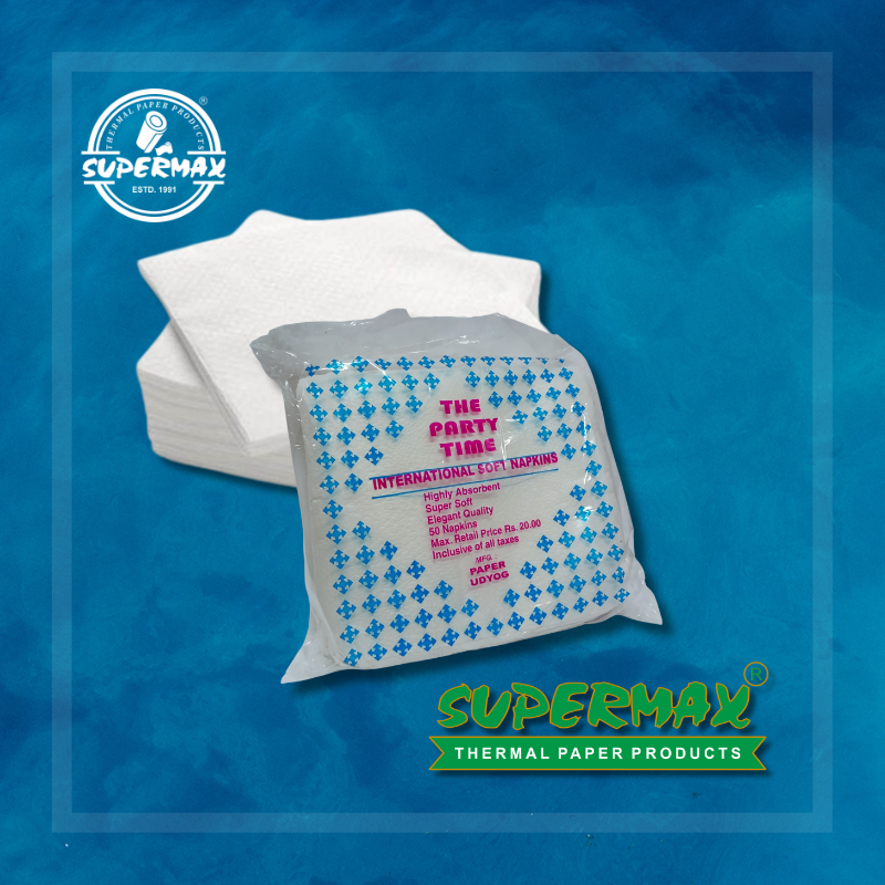 SUPERMAX 1 Ply hard Face Tissue - (50 Each, Pack of 10)