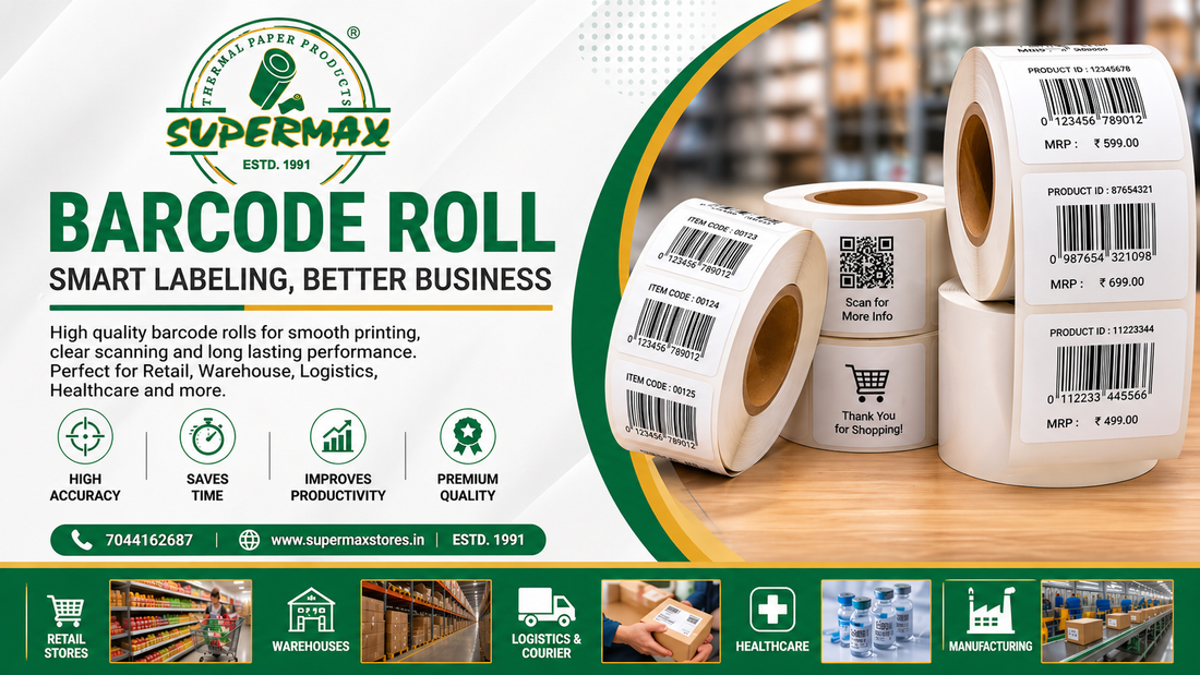 Best Barcode Roll for Labeling & POS | Buy Barcode Labels Online India