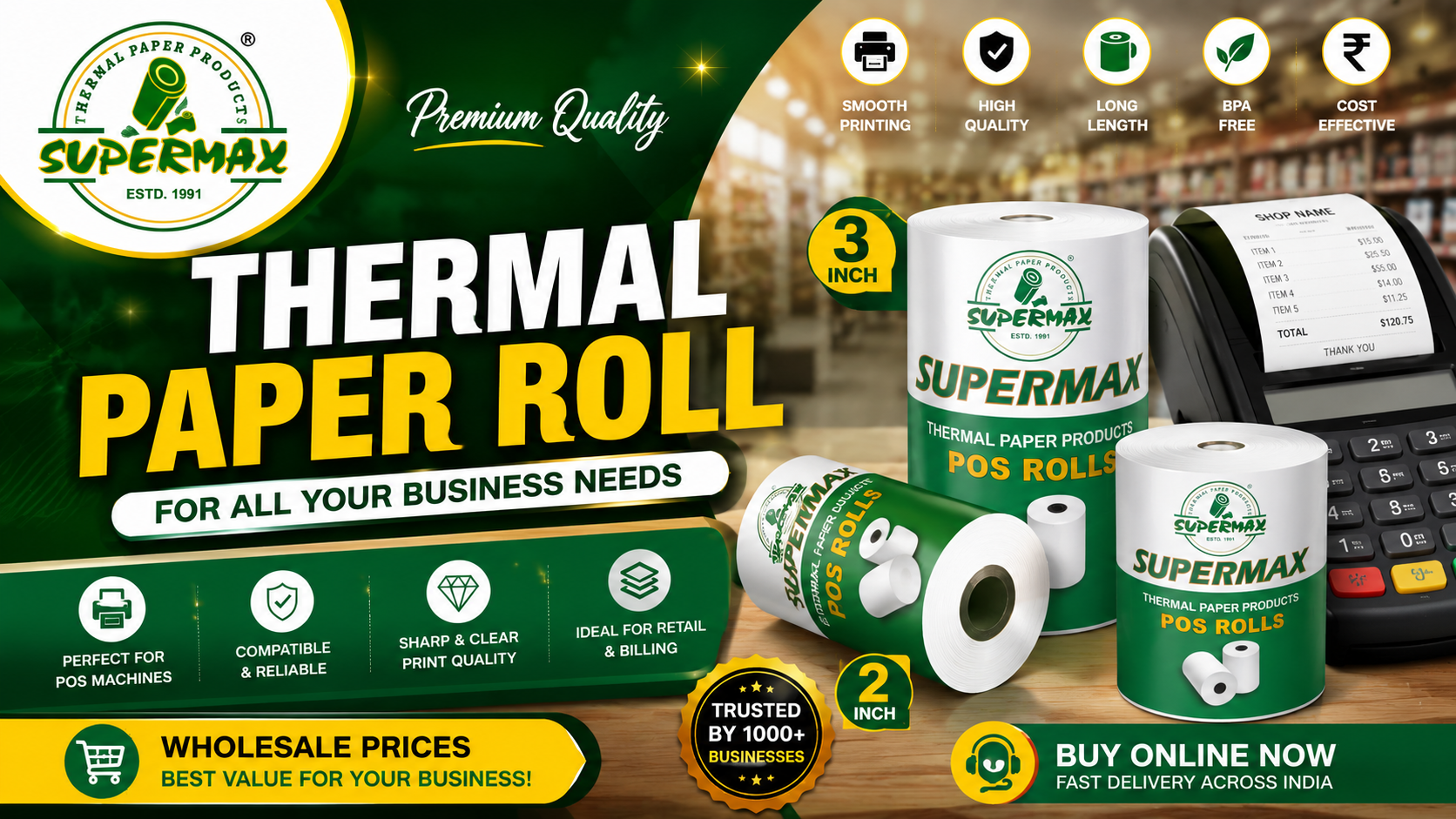 Buy POS Paper Roll Online India