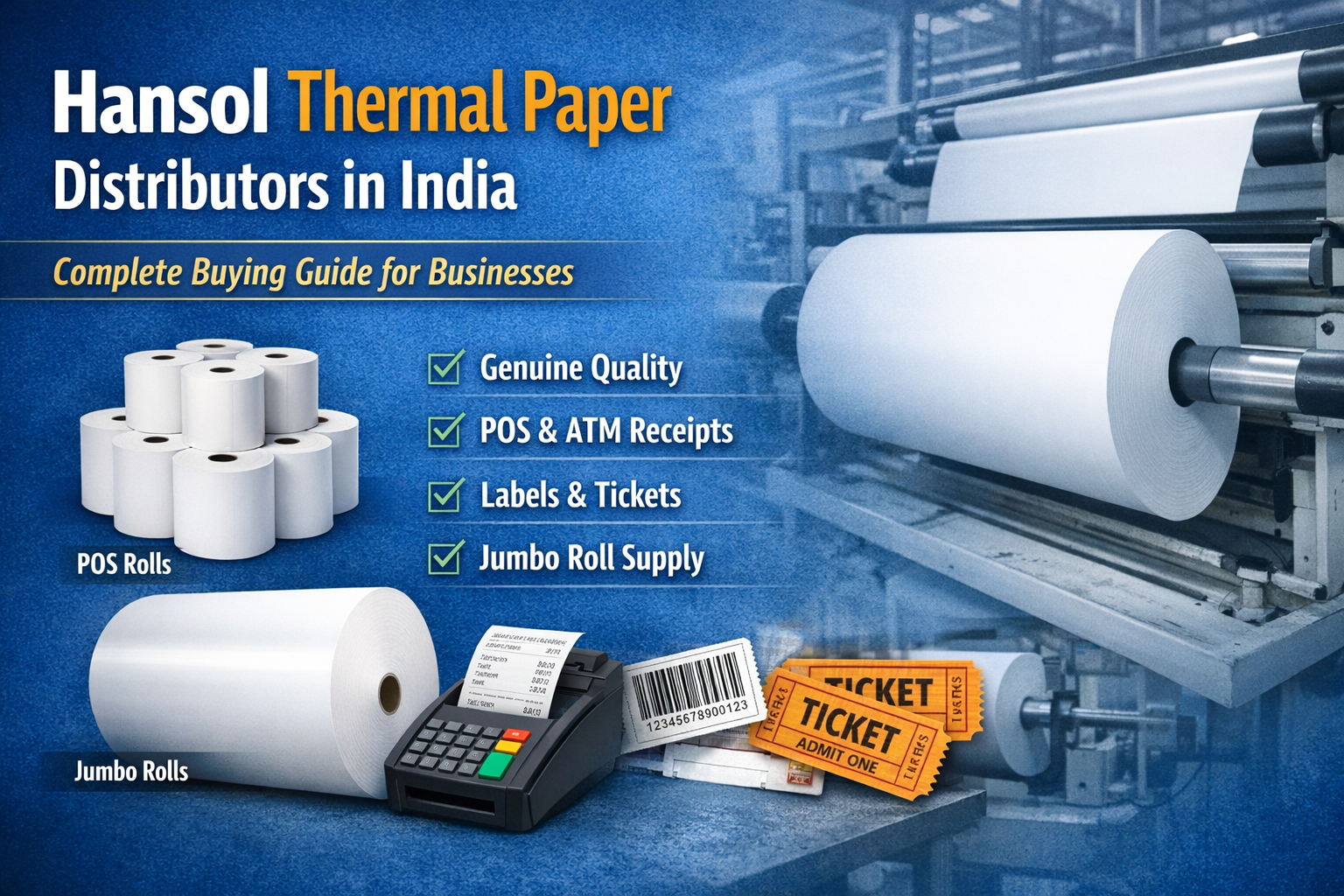 Hansol Thermal Paper Distributors in India: Complete Buying Guide for Businesses