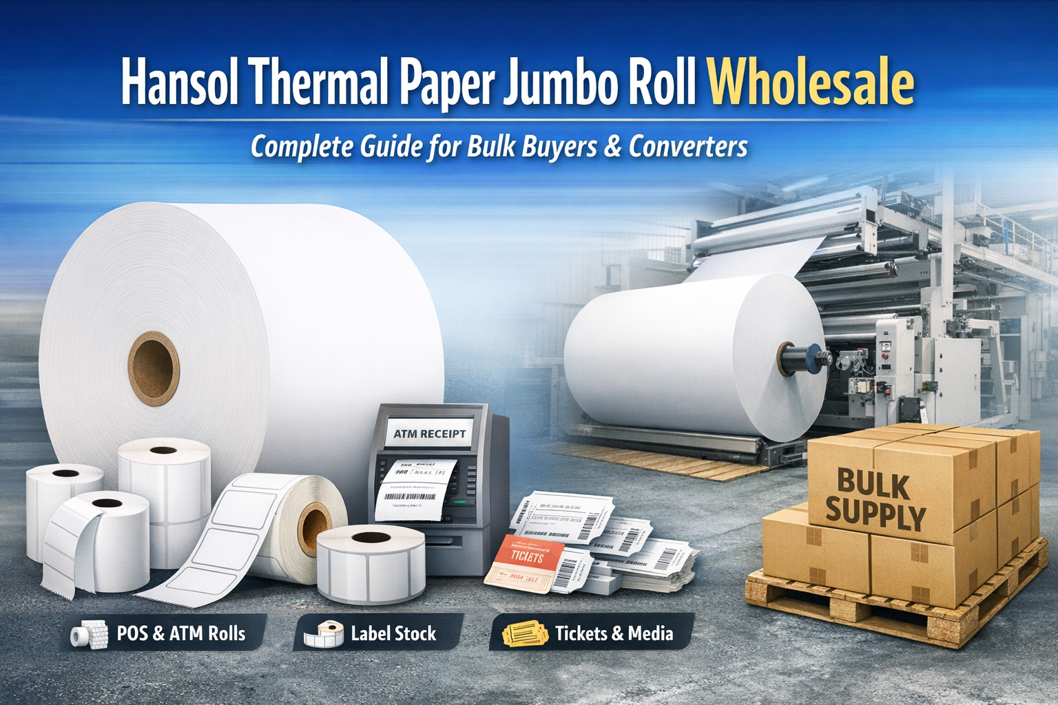 Hansol Thermal Paper Jumbo Roll Wholesale: Complete Guide for Bulk Buyers and Converters