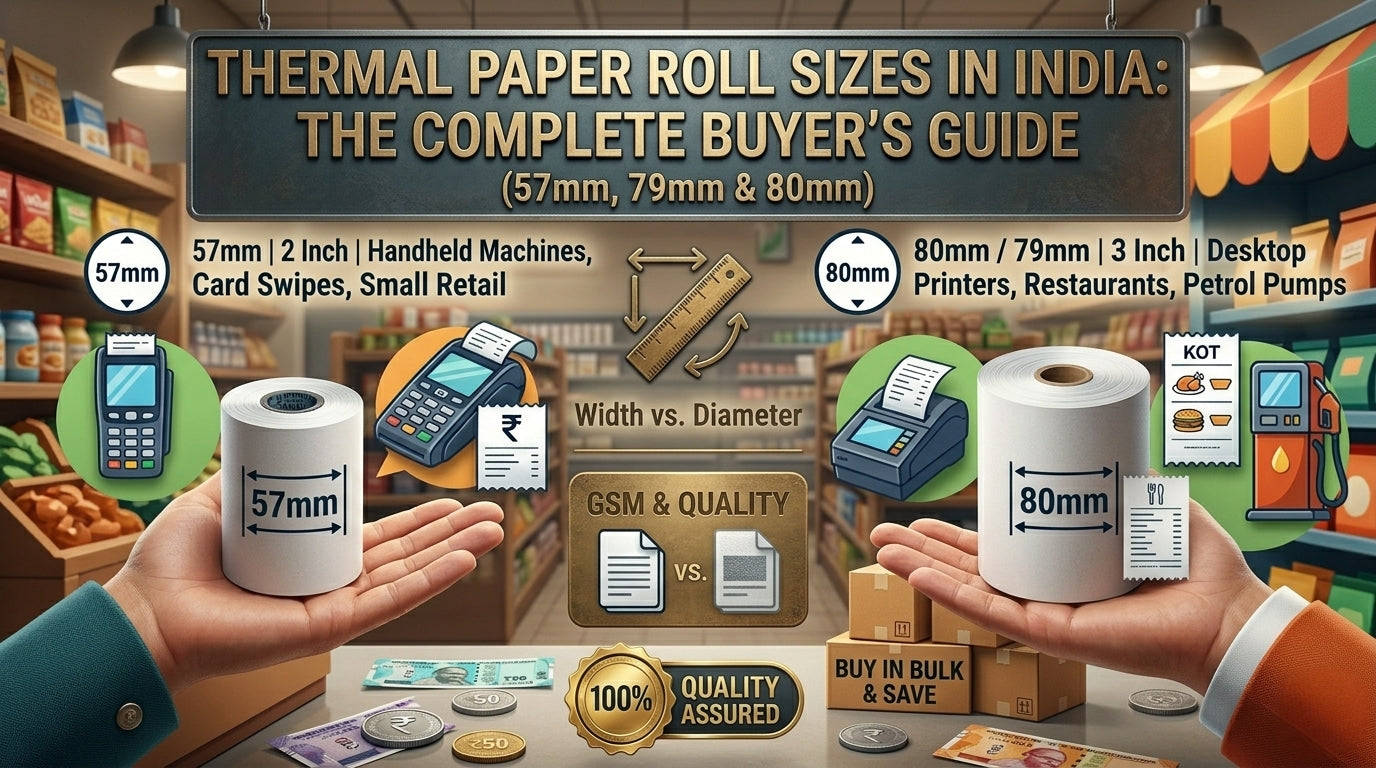 Thermal Paper Roll Sizes in India: The Complete Buyer's Guide