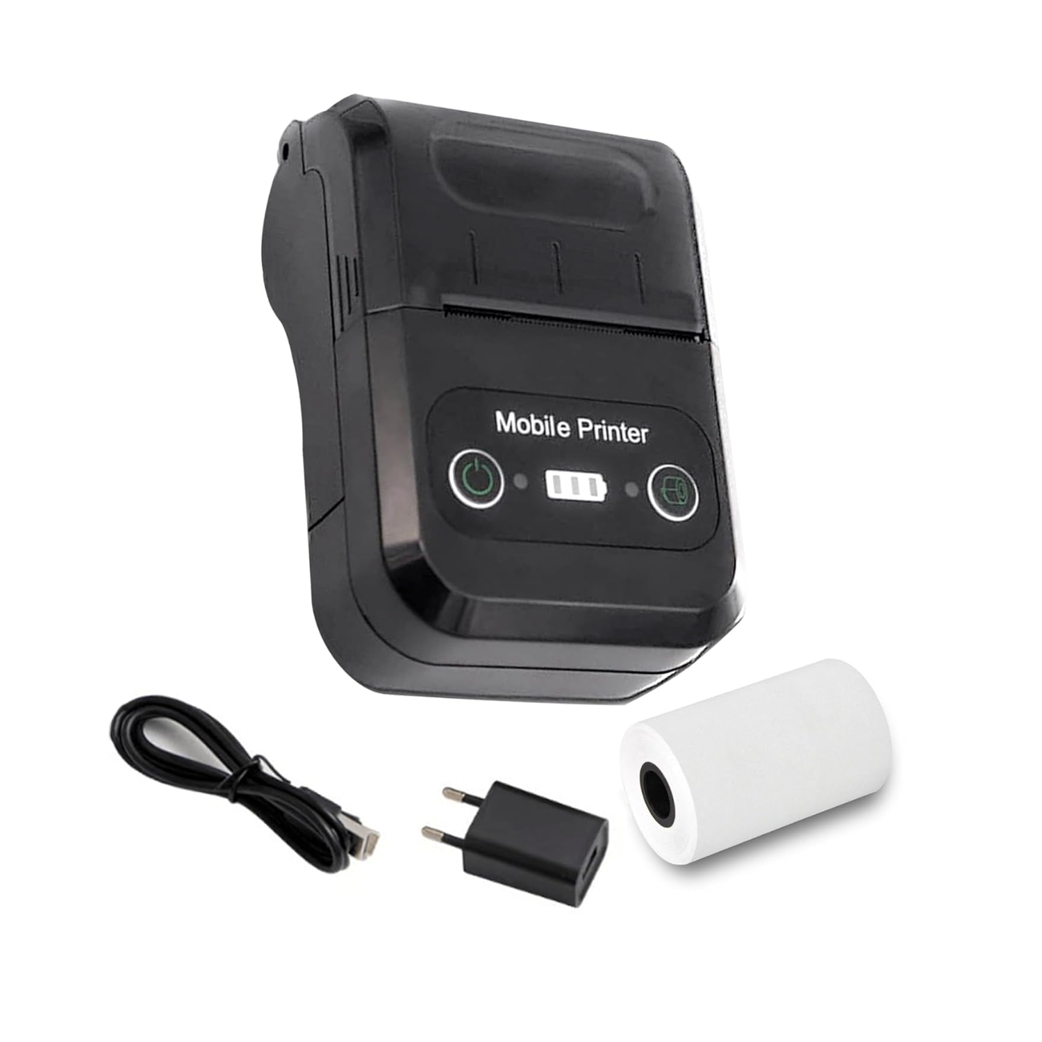Softsys Sales 2 Inch Bluetooth Thermal Printer (58mm Portable Mobile Receipt Printer / Bluetooth POS Printer with Free Billing App for Shop, Retail, Restaurant & Services Provider / Black)