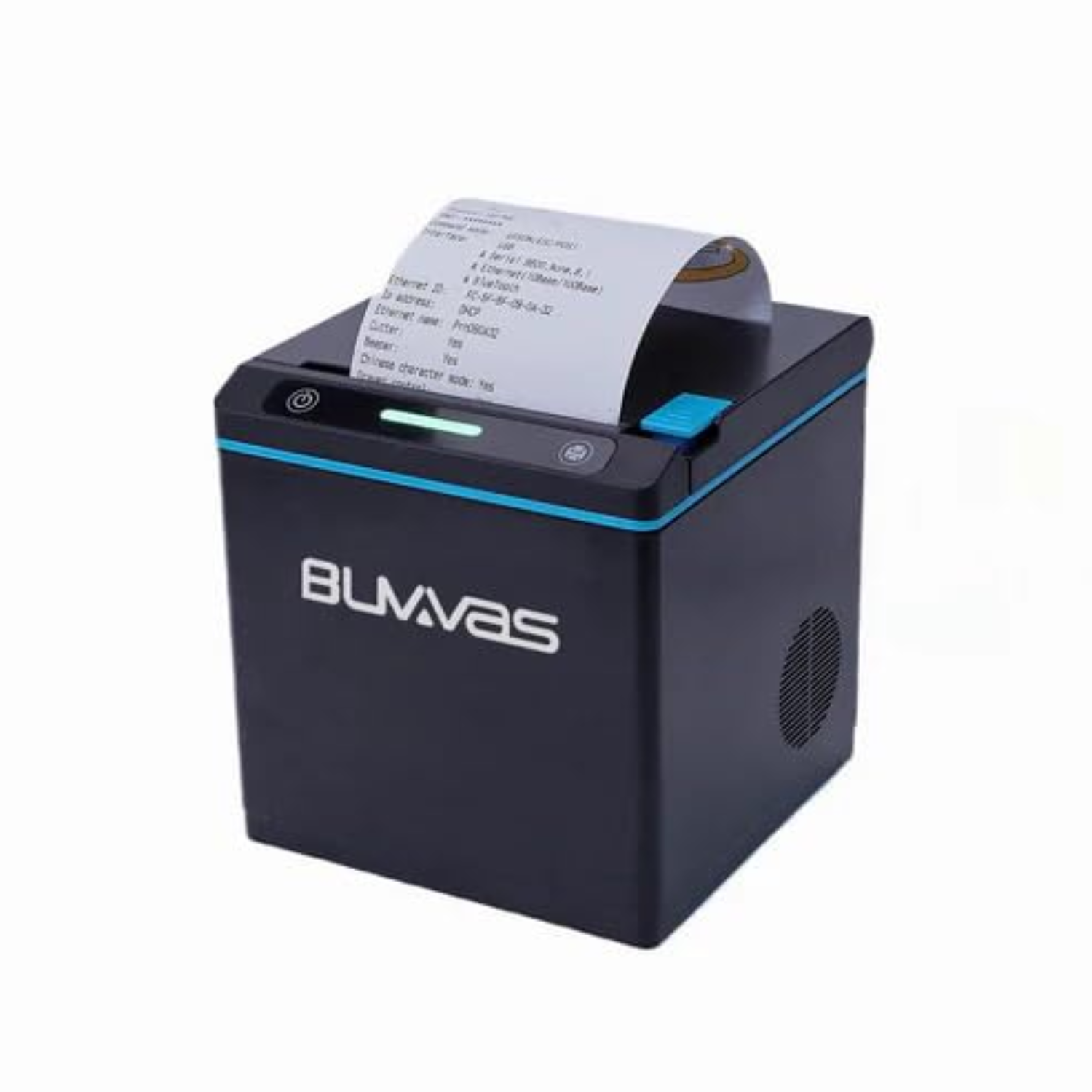 Buvvas KH80 80mm Thermal Receipt Printer with Quad Interface (USB, LAN, Bluetooth & WiFi Connectivity / 300mm/s High-Speed POS Billing Printer / Auto Cutter / Direct Thermal Printing / 2 Years Warranty / Black)