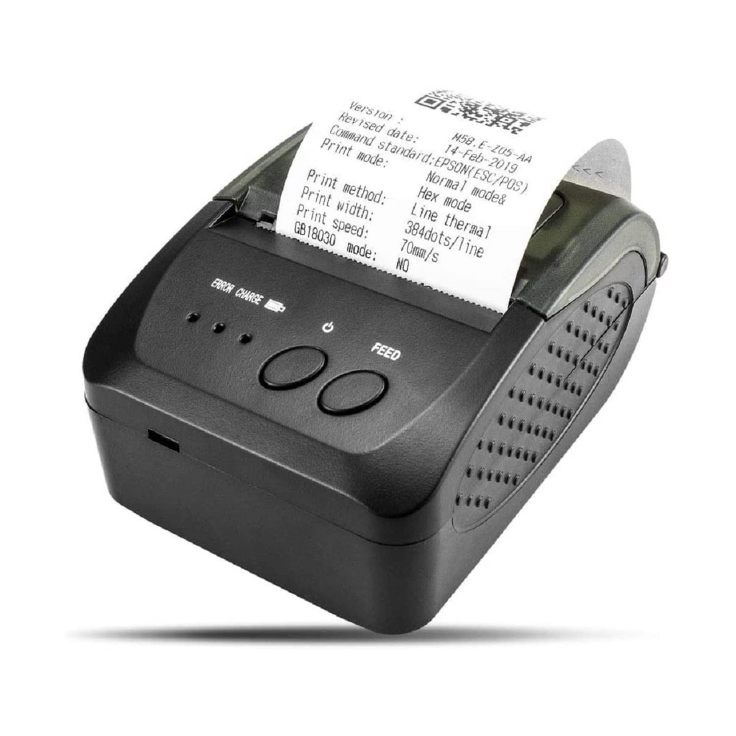 NETUM Wireless Bluetooth Thermal Receipt Printer (Portable 58mm Mini USB POS Personal Invoice Printer for Restaurants / Compatible with Android, PC, Windows & Linux / Black)