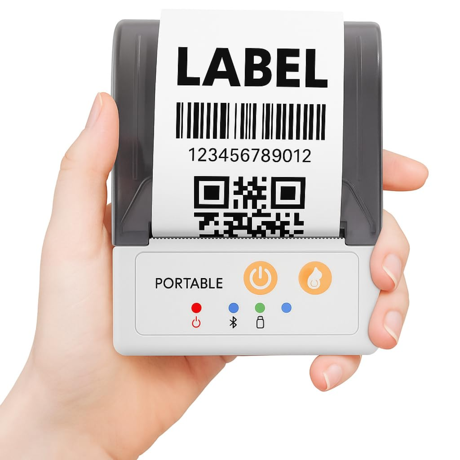 SHREYANS SRS58-201 Portable Monochrome Label & Thermal Receipt Printer with Auto Cutter (Bluetooth Connectivity / Dual Mode Label & Receipt Printing / Compact Mobile Printer / Black & White)