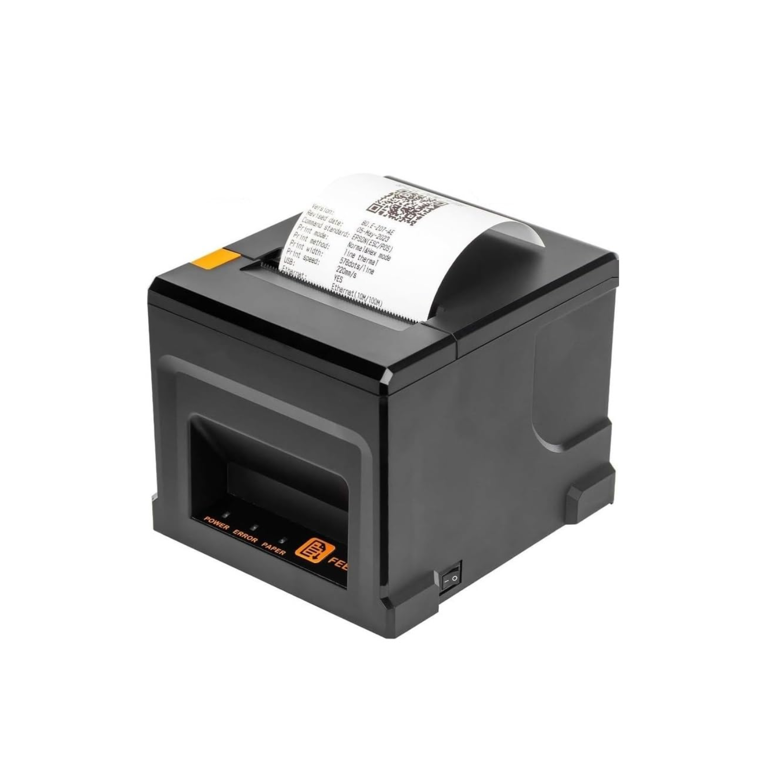3 in 1 Bluetooth POS Thermal Receipt Printer (300mm/s High-Speed Billing Printer with Auto Cutter, Cash Drawer Port, USB, Ethernet & Bluetooth Interfaces / Heavy-Duty Commercial Desktop / Black)