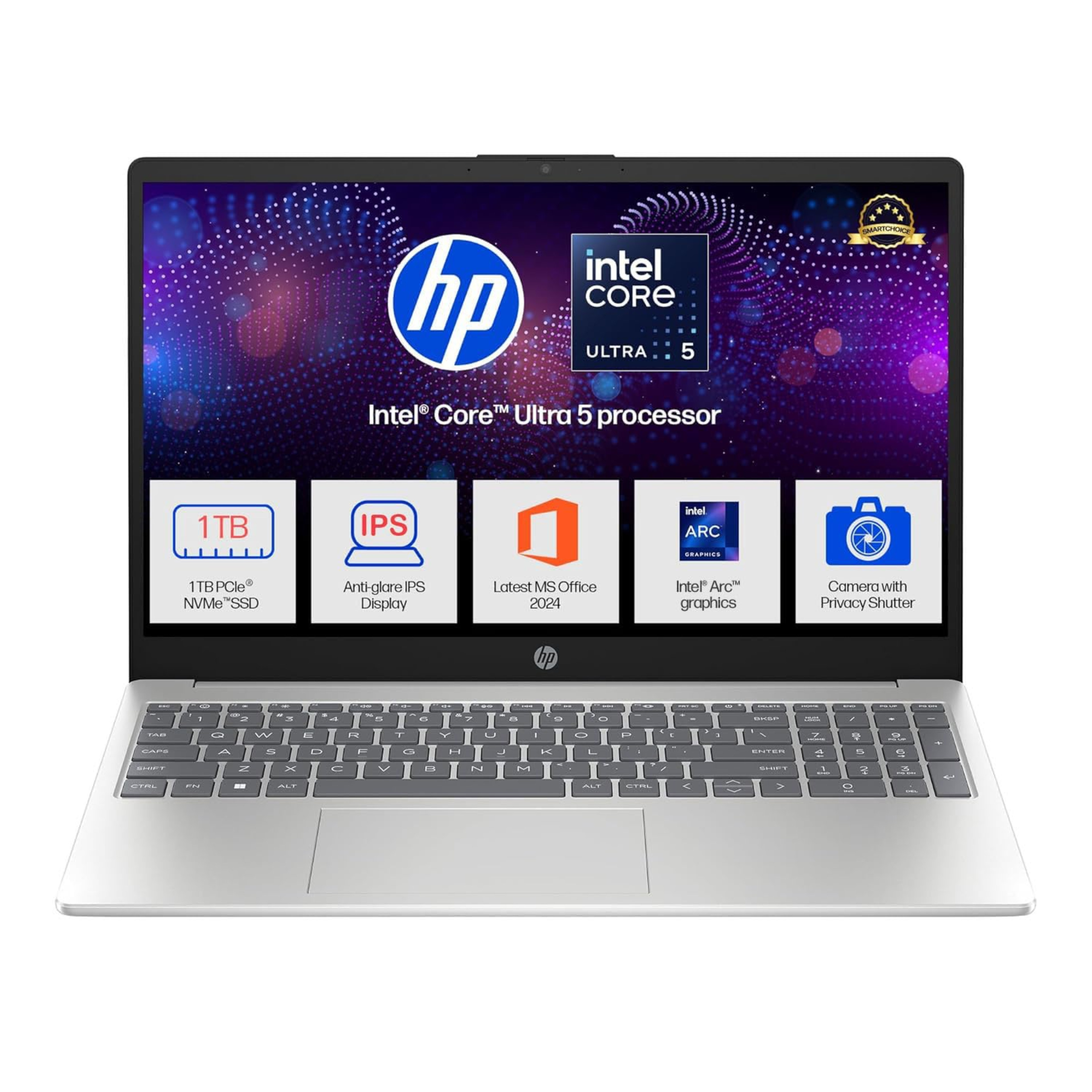 HP 15 (2026) 15.6" HD Thin & Light Business Laptop - AMD Athlon Dual Core 7120U, AMD Radeon 610M Graphics, 8GB DDR5 RAM, 512GB SSD, Windows 11 Pro, MS Office, Copilot Key (Turbo Silver, 1.50kg)