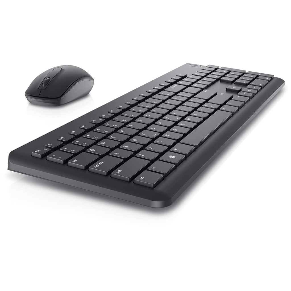 Dell KM3322W Wireless Keyboard and Mouse Combo - Anti-Friction Keycaps, Up to 36-Month Battery Life, 1000 DPI Optical Mouse, 2.4GHz Wireless (Black)