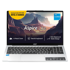 Acer Aspire Lite 15.6" IPS Full HD Laptop - 12th Gen Intel Core i5-12450H, 16GB RAM, 512GB SSD, Backlit Keyboard, Windows 11 Home (Pure Silver, 1.7kg, AL15-52H)