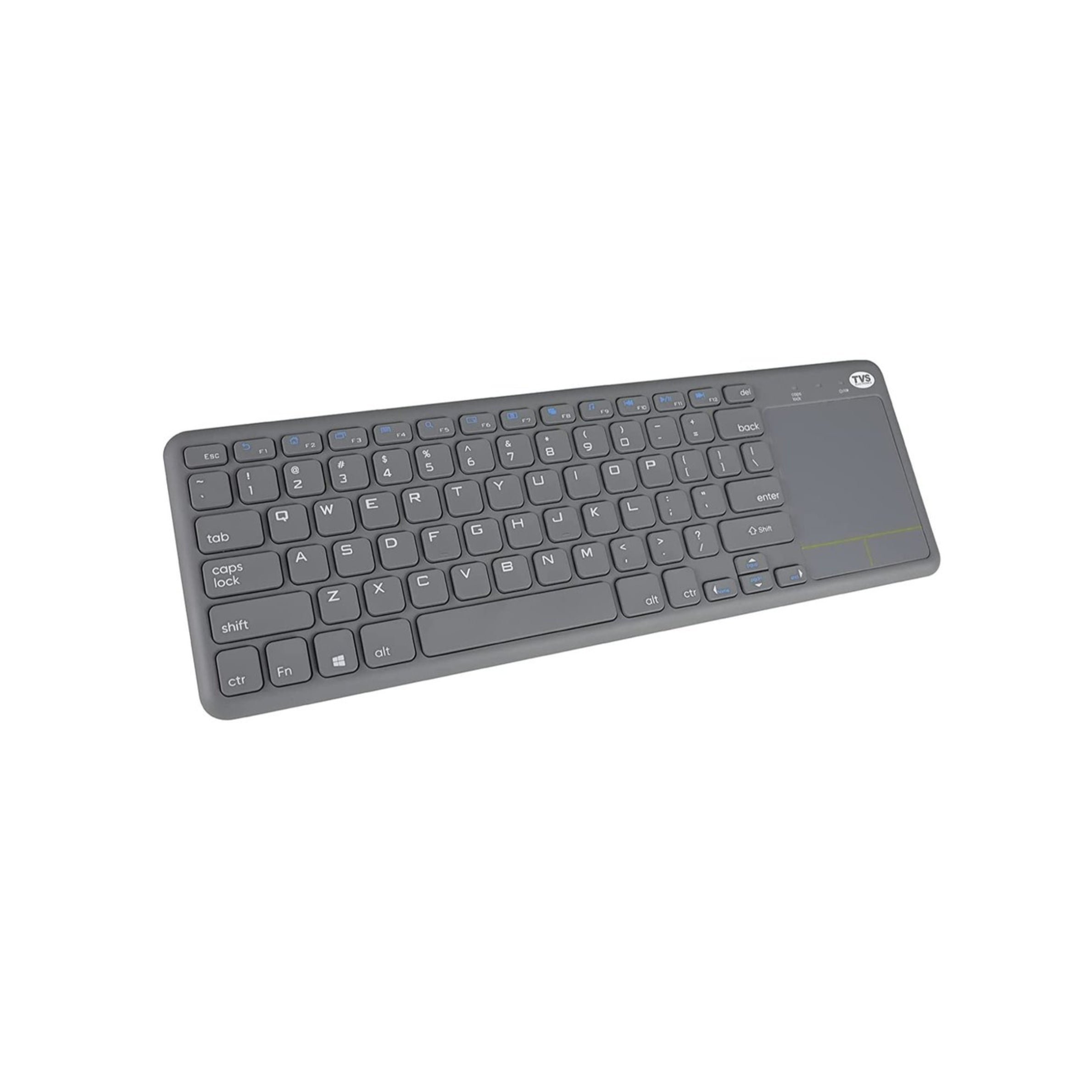 TVS Electronics Champ Smart Wireless Keyboard with Multi-Touch Trackpad | 2.4GHz USB Connectivity | 10m Range | Ergonomic Design for Smart TV, Laptop, HTPC & Android Box (Black)