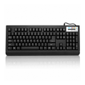 TVS Champ USB Membrane Wired Keyboard - Ergonomic 104-Key Full Layout, Spill-Resistant, Laser Etched Keys (Black)