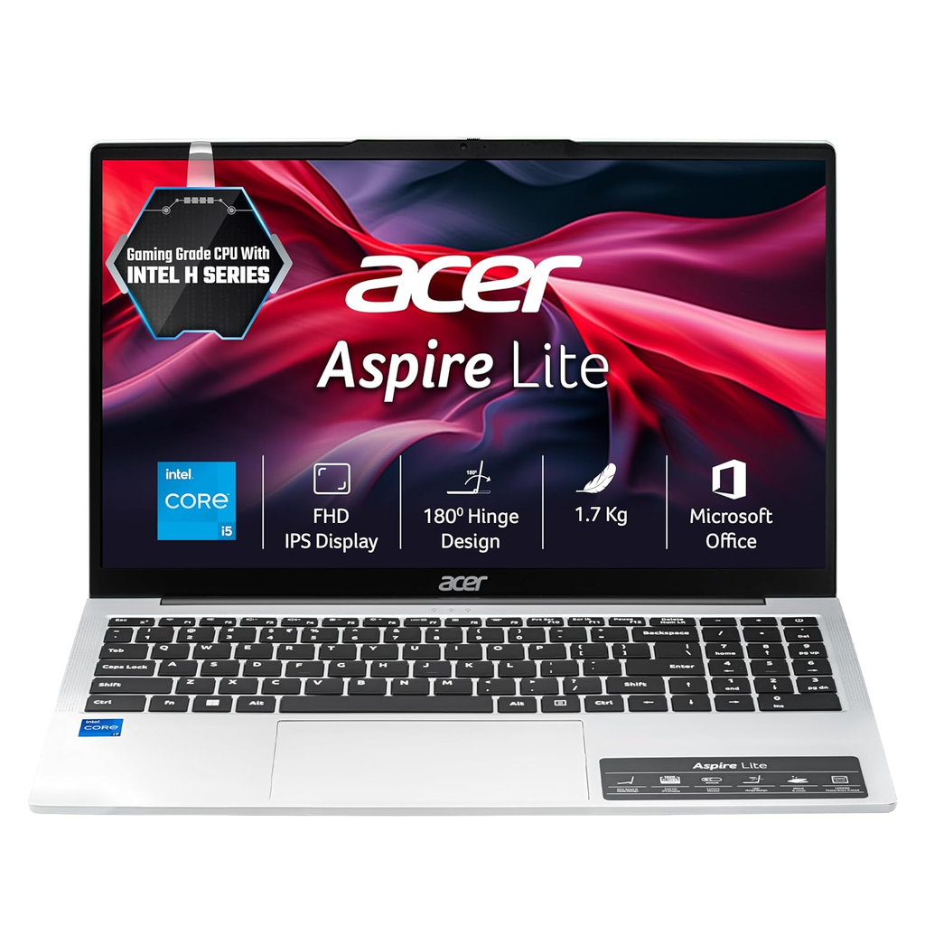 Acer Aspire Lite AL15-52H (UN.347SI.00V) 15.6" FHD Laptop (Intel Core i5-13420H / 16GB RAM / 512GB SSD / Windows 11 / MS Office 2021 / Steel Gray)