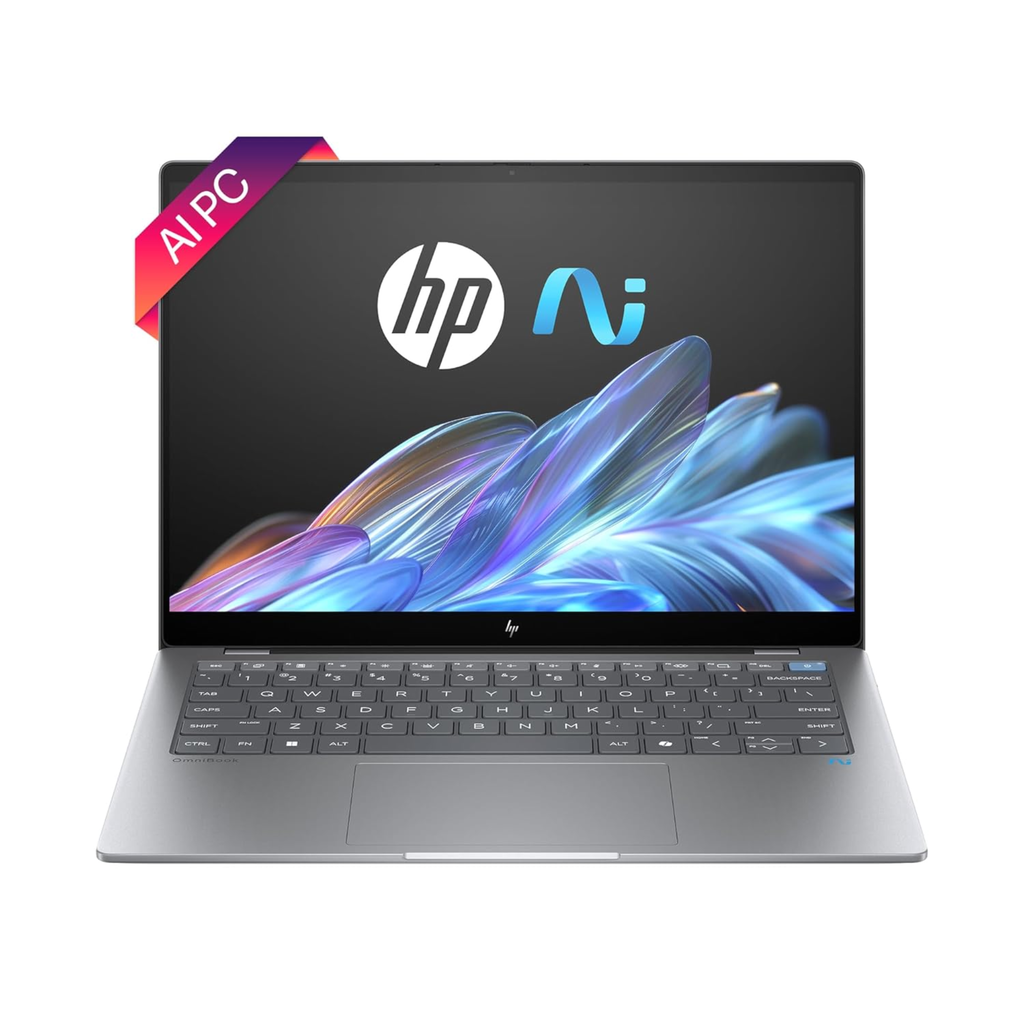 HP OmniBook X 14.0" 2.2K Touchscreen AI Laptop - Snapdragon X Elite X1E-78-100, Qualcomm Adreno Graphics, 16GB LPDDR5x RAM, 1TB SSD, Next Gen Windows 11, Copilot+ PC (Atmospheric Blue, 1.34kg, 14-fe0121QU)
