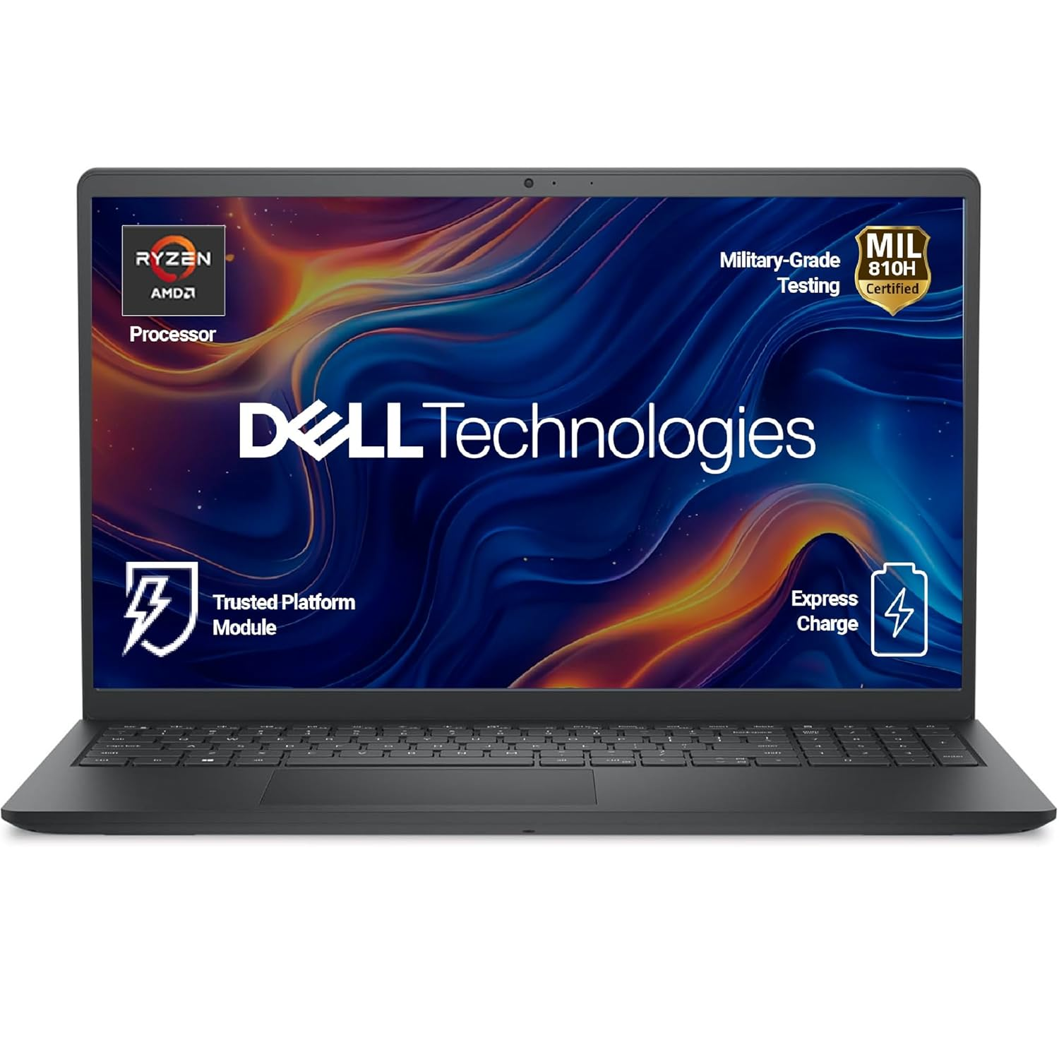 Dell 15 Laptop (Previously Inspiron) | AMD Ryzen 5 7520U | 8GB LPDDR5 RAM | 512GB SSD | 15.6" Full HD Display | Windows 11 Home | Thin & Light | Carbon Black