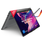 Lenovo IdeaPad 5 2-in-1 Convertible 14.0" WUXGA OLED Laptop - 13th Gen Intel Core i7 13620H, 16GB RAM, 512GB SSD, 400Nits, Win 11, Office Home 2024, Fingerprint Reader, Stylus Pen, 1 Year ADP Free (Grey, 1.5kg, 83KX004RIN)
