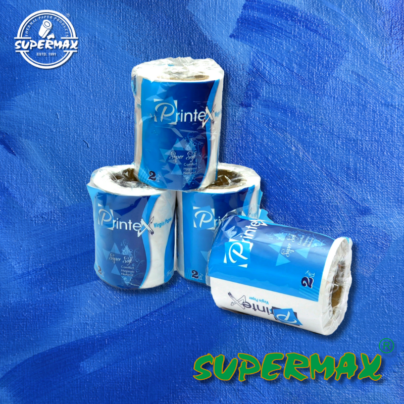SUPERMAX Bathroom Tissue Roll 2 Ply 200 Gram | Thick & Strong | 10 Roll Combo Pack