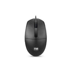 TVS Electronics M120 Wired Optical Mouse | 1200 DPI High-Precision Tracking | 5 Million Clicks Durability | Ergonomic Ambidextrous Design | 1.5m Durable USB Cable for PC & Laptop (Black)
