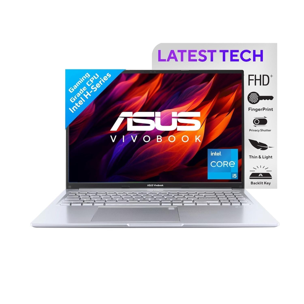 ASUS Vivobook 16 16.0" FHD+ (1920 x 1200) Laptop - 13th Gen Intel Core i7-13620H, Intel Iris Xe Graphics, 16GB RAM, 512GB SSD, Windows 11 Home, Office Home 2024 & Microsoft 365 Basic (Cool Silver, 1.88kg, X1605VA-MB1628WS)