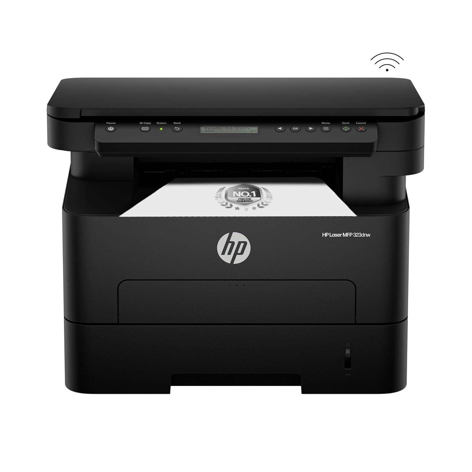 HP LaserJet Tank 323dnw Wireless Monochrome Laser Printer - Auto Duplex, Wi-Fi, Ethernet, 5,000-Page Pre-Filled Toner Engine, USB 2.0 (White & Gray)