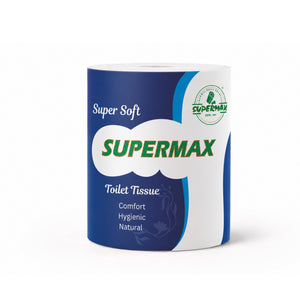 SUPERMAX Toilet Tissue Roll | Soft & Strong Bathroom Tissue Paper | Bulk Pack for Home, Hotel & Office
