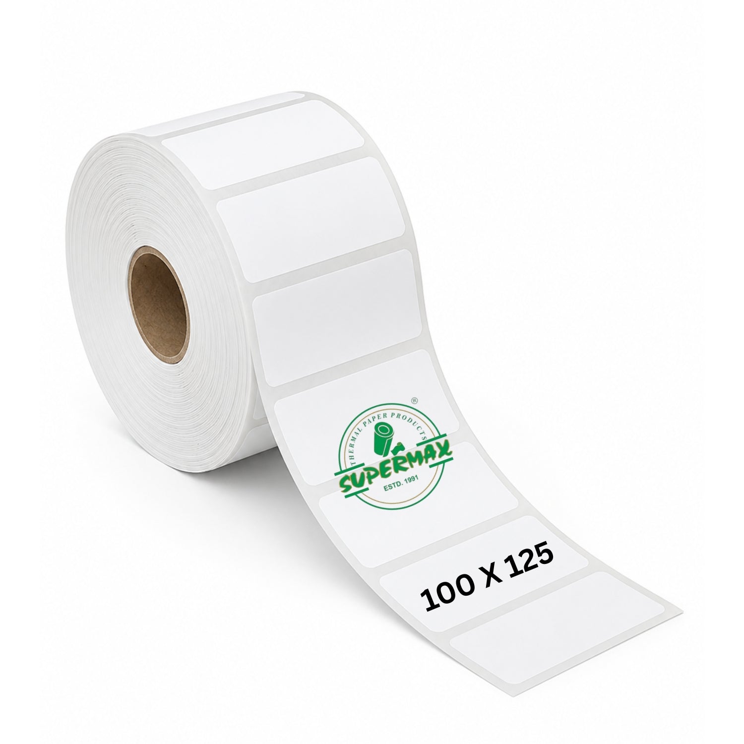 100x125mm Direct Thermal Barcode Label Roll | 1000 Labels Per Roll | 1 Up DT Sticker | Self Adhesive Shipping, Logistics & POS Labels