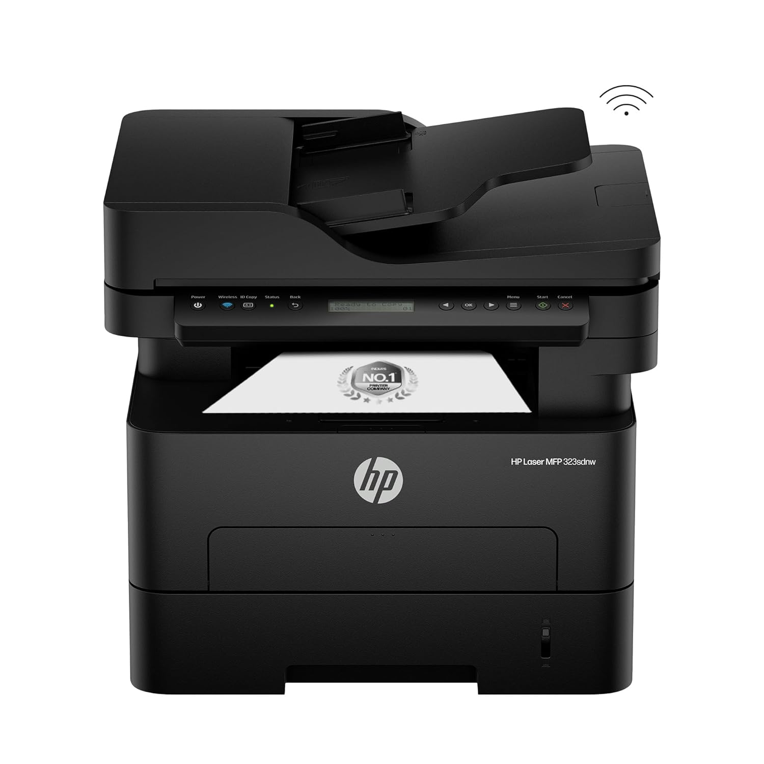 HP LaserJet Tank MFP 323sdnw Wireless Monochrome Multi-Function Printer - Print, Scan, Copy, ADF, Auto Duplex, Wi-Fi & Ethernet, 5,000-Page Pre-Filled Toner Engine (White & Gray)