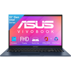 ASUS Vivobook 15 15.6" Full HD Anti-Glare Laptop - 13th Gen Intel Core i3-1315U, 16GB RAM, 512GB SSD, Backlit Keyboard, Windows 11 Home, MS Office 2024 & Microsoft 365 Basic (Quiet Blue, 1.70kg, X1504VA-BQ342WS)