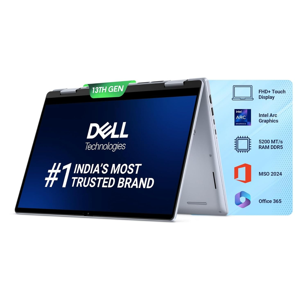 Dell Inspiron 7440 2-in-1 Laptop Intel Core Ultra 7 155H | 16GB LPDDR5X RAM | 1TB SSD | 14" FHD+ Touchscreen | Windows 11 Home | MS Office 2024