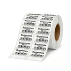 38x50mm Barcode Label Roll | 2000 Labels Per Roll | 2 Ups Chromo Paper Sticker | Self Adhesive Labels for POS, Retail & Shipping