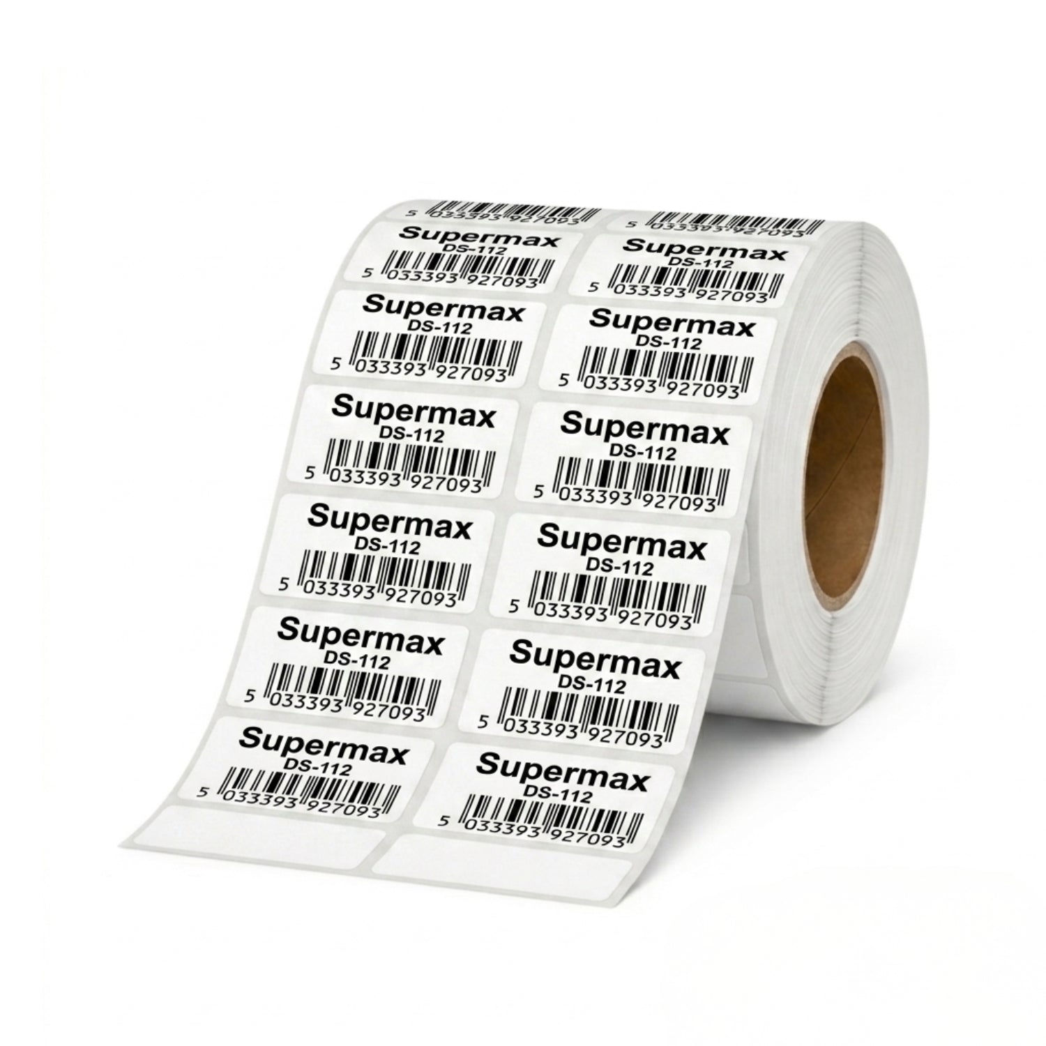 38x50mm Barcode Label Roll | 2000 Labels Per Roll | 2 Ups Chromo Paper Sticker | Self Adhesive Labels for POS, Retail & Shipping