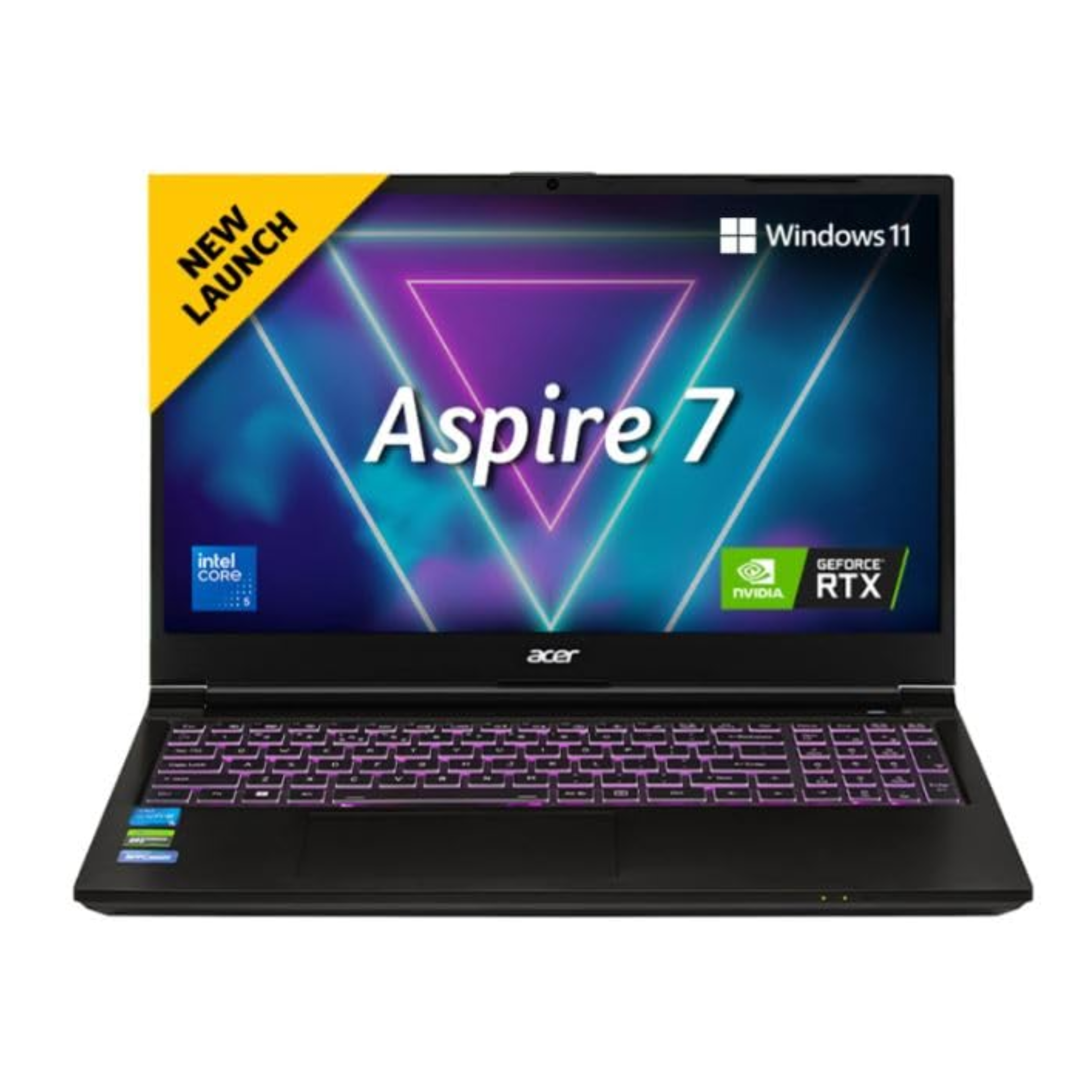 Acer Aspire 7 15.6" Gaming Laptop - Intel Core 5 210H, NVIDIA GeForce RTX 4050 6GB GPU, 16GB RAM, 512GB SSD, Win 11, MS Office (Flame Black, 1.99kg, A715-79G)