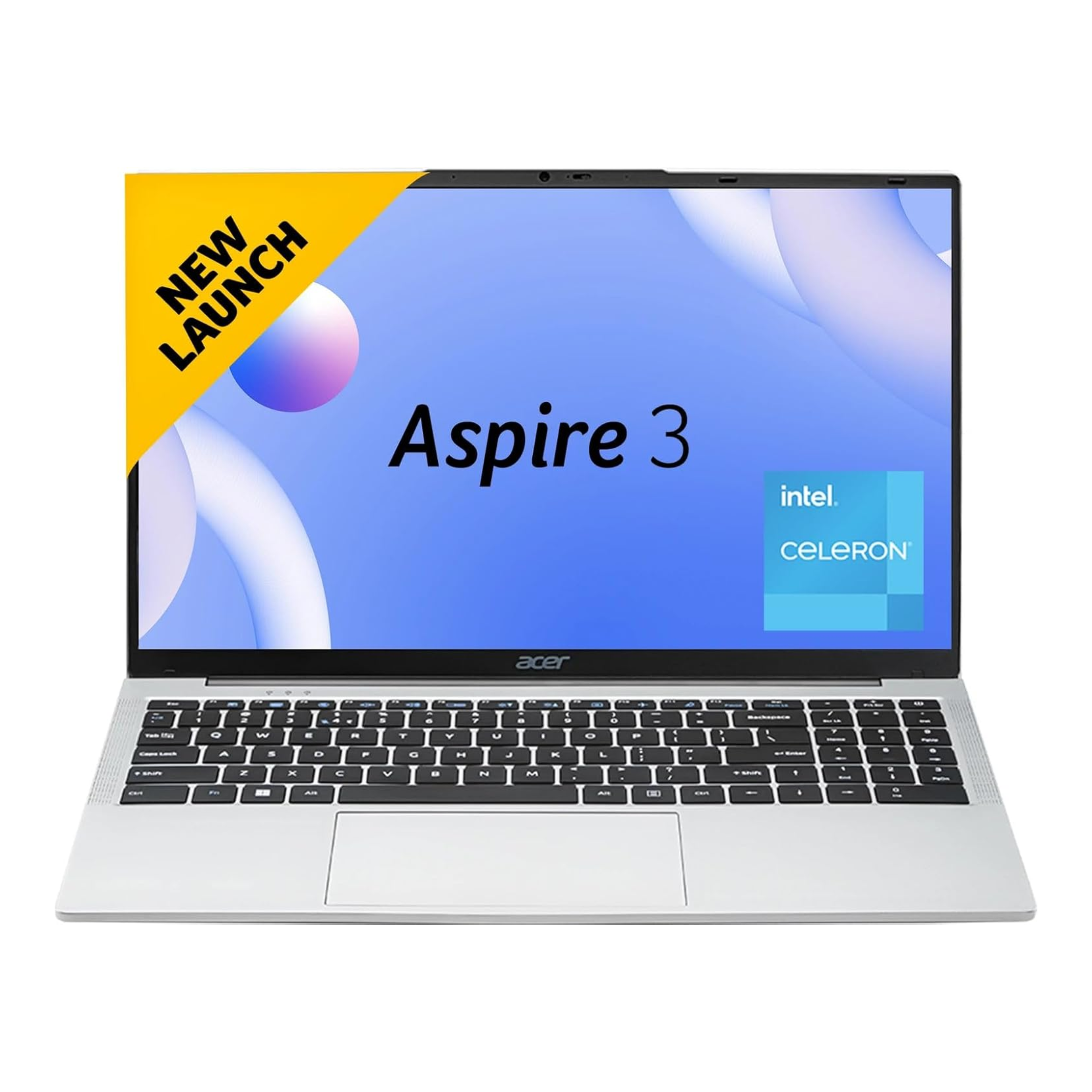 Acer Aspire 3 15.6" HD Thin & Light Laptop - Intel Celeron N4500, 8GB LPDDR4X RAM, 512GB SSD, Windows 11 Home, HD Webcam, Anti-Glare Screen (Pure Silver, A325-45)