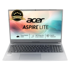 Acer Aspire Lite 15.6" FHD Premium Thin and Light Laptop - AMD Ryzen 5-5625U, 16GB RAM, 512GB SSD, Windows 11 Home, MS Office 2024, Backlit KB, Metal Chassis (Steel Gray, AL15-41)