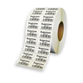 50x25mm Barcode Label Roll | 2000 Labels Per Roll | 2 Ups Chromo Paper Sticker | Self Adhesive Labels for POS, Retail & Shipping