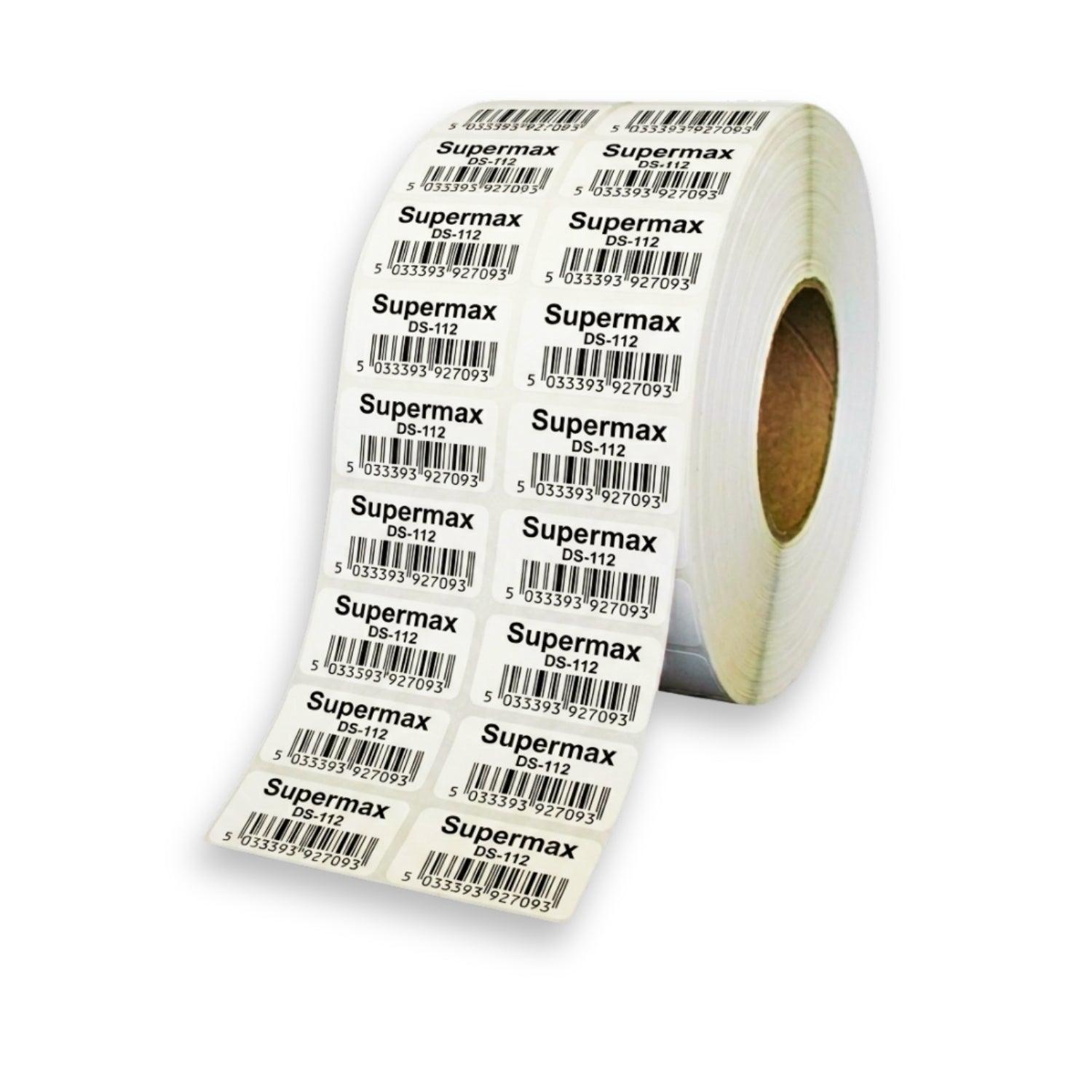 50x25mm Barcode Label Roll | 2000 Labels Per Roll | 2 Ups Chromo Paper Sticker | Self Adhesive Labels for POS, Retail & Shipping