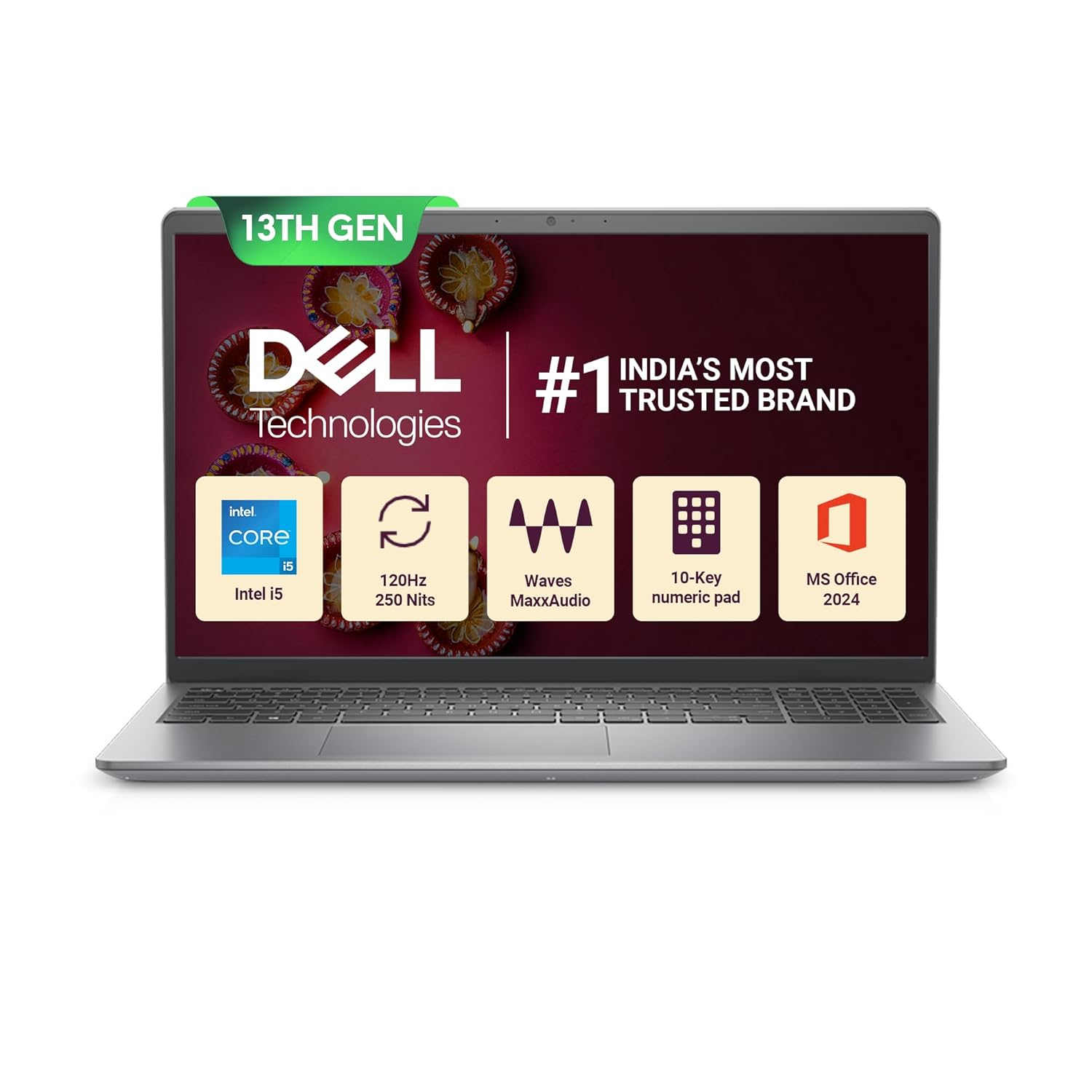 Dell Vostro 3530 Laptop | Intel Core i5-1334U (13th Gen) | 16GB DDR4 RAM | 512GB PCIe SSD | 15.6" Full HD Anti-Glare Display | Intel Iris Xe Graphics | Windows 11 Home | MS Office 2021 | Carbon Black