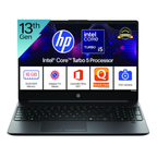 HP 15 Durable Laptop 15.6" FHD Anti-Glare - 13th Gen Intel Core i5-1334U with Turbo Boost, 16GB DDR4 RAM, 512GB SSD, Fingerprint Reader, USB Type-C, Windows 11 Pro, MS Office 2021 Pro (Black, 1.6kg)