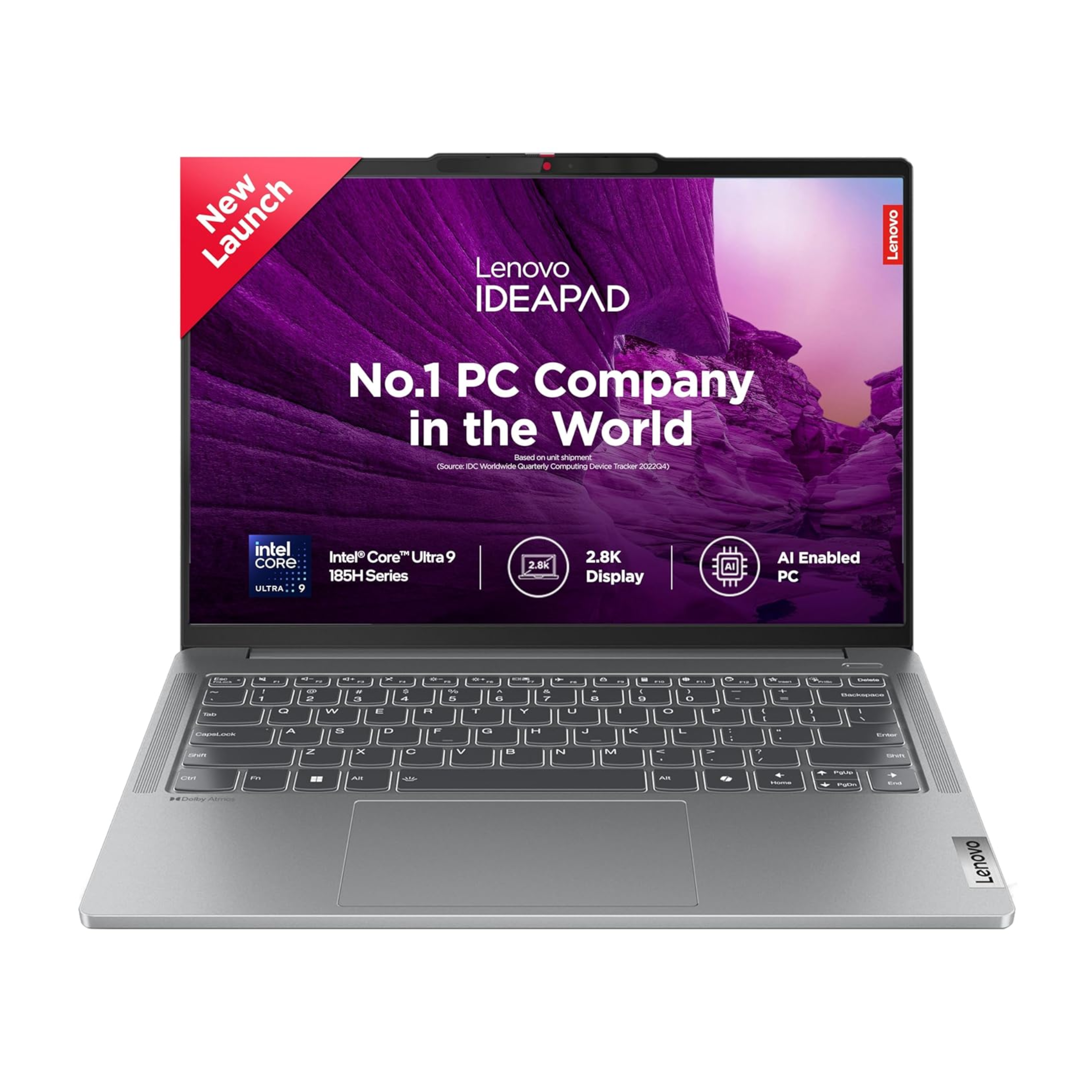Lenovo IdeaPad Pro 5 Intel Evo Core Ultra 9 185H Built-in AI PC 14" (35.56cm) 2.8K OLED 120Hz Laptop (32GB/1TB SSD/Win 11/Office 2021/FHD+IR Camera/Alexa/3 Mon Game Pass/Grey/1.4kg), 83D2001GIN