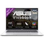 ASUS Vivobook 14 Copilot+ AI Laptop 14.0" FHD+ Display - AMD Ryzen AI 5 330 (50 TOPS), AMD Radeon iGPU, 16GB RAM, 512GB SSD, Type-C Fast Charge, Windows 11 Home, MS Office 2024 & Microsoft 365 Basic (Cool Silver, 1.46kg, M1407KA-LY131WS)