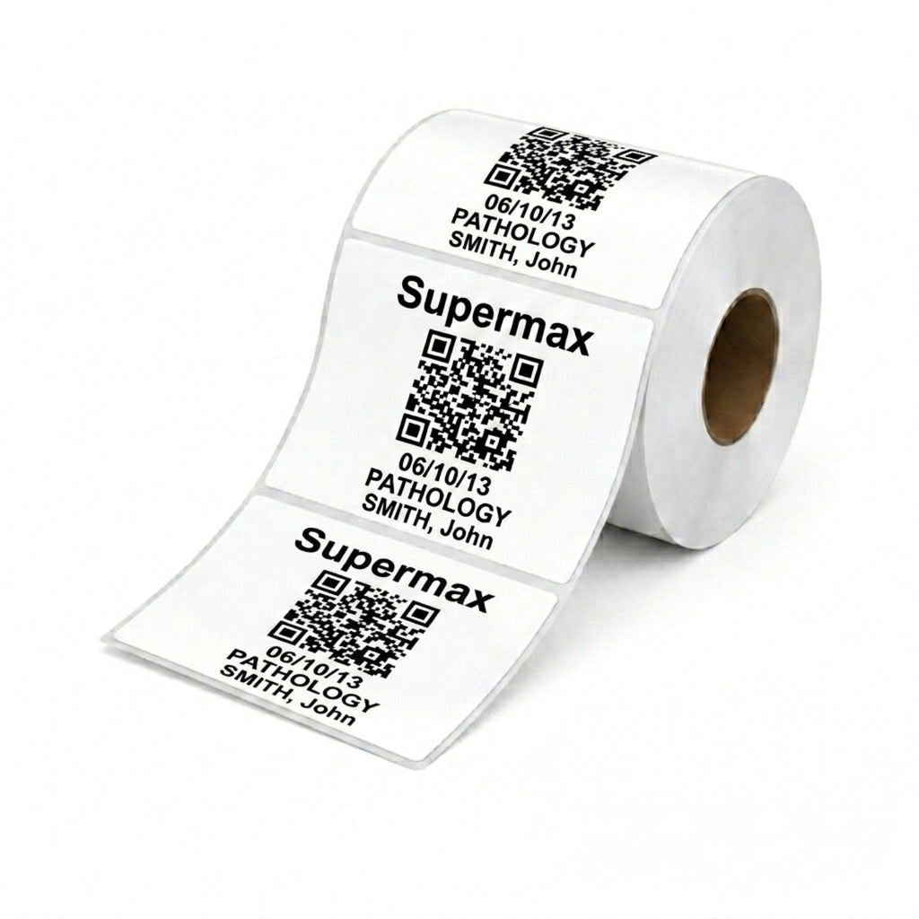 105x105mm Direct Thermal Barcode Label Roll | 1000 Labels Per Roll | 1 Up DT Sticker | Self Adhesive Shipping, POS & Logistics Labels