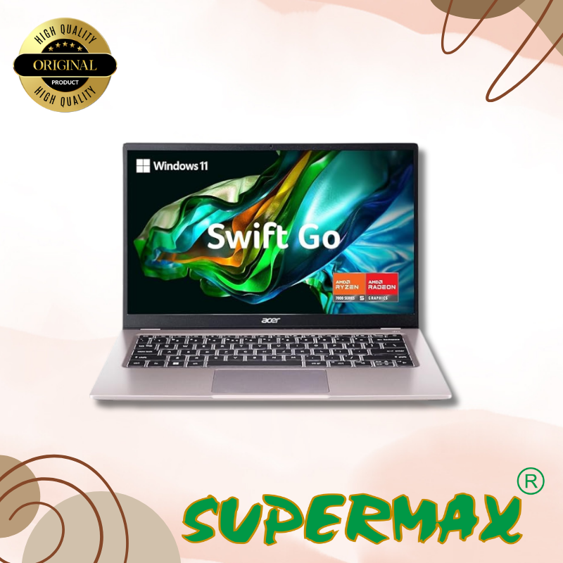 Acer (NX.KG3SI.002) Swift Go 14 Thin and Light Premium Laptop AMD Ryzen 5 7530U Hexa-Core ProcessorSFG14-41, Full HD