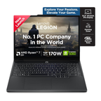 Lenovo Legion 5 2025 AI Powered Gaming Laptop 15.3" WUXGA IPS 165Hz - AMD Ryzen 7 260, NVIDIA GeForce RTX 5060 8GB, 16GB RAM, 1TB SSD, Win 11, Office 2024 + AI Now (Black, 2.5kg, 83M00074IN)