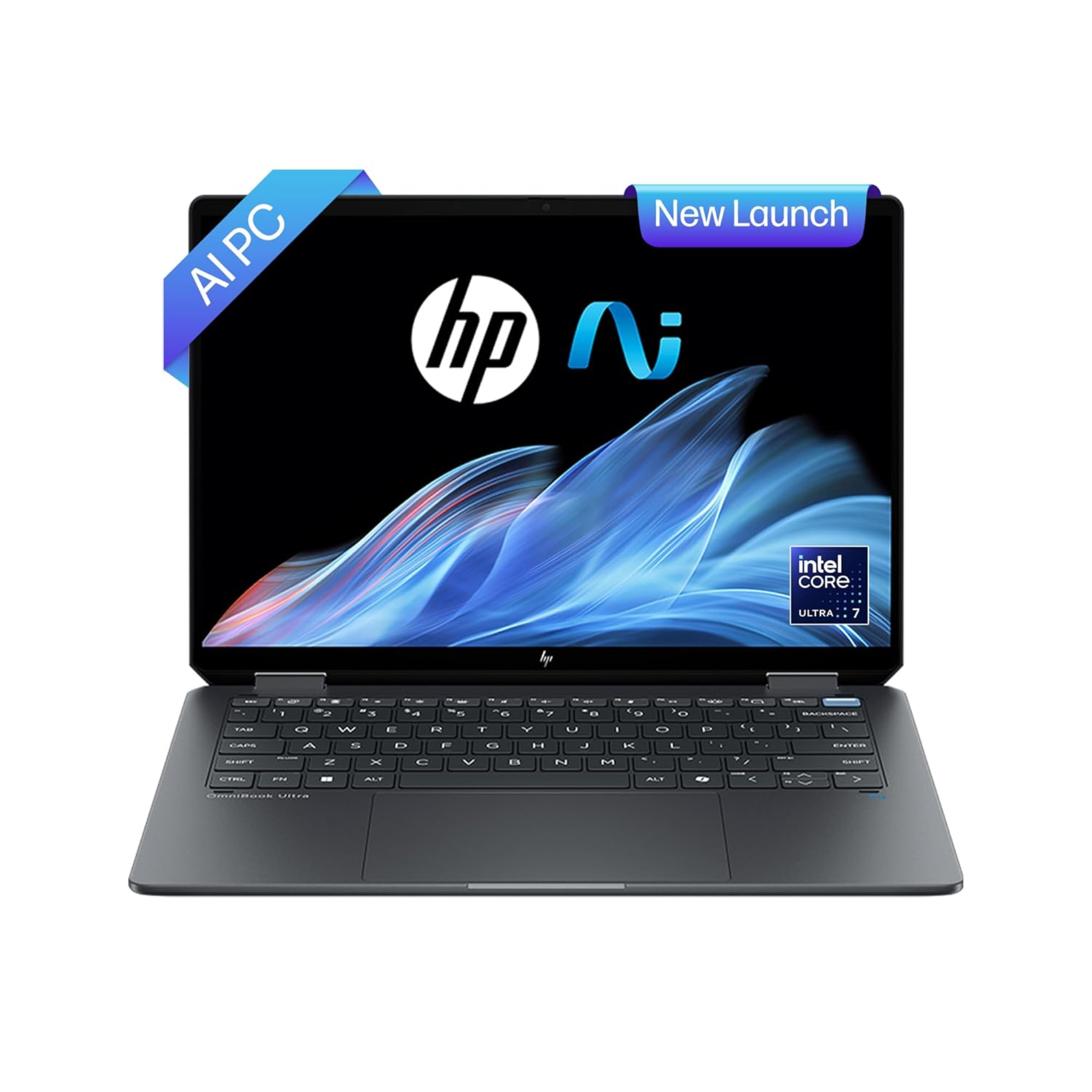 HP OmniBook Ultra Flip 14.0" OLED Touch 2-in-1 Next Gen AI Laptop - Intel Core Ultra 7 256V (47 TOPS NPU), Intel Arc Graphics, 16GB LPDDR5X RAM, 1TB SSD, 500 nits, Windows 11, MS Office 2021 (Gray, 1.34kg, fh0026TU)