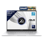 ASUS Zenbook 14 14.0" 3K OLED Touchscreen Laptop - Intel Core Ultra 5 (Series 2), 16GB RAM, 1TB SSD, 120Hz Display, Windows 11 Home, MS Office 2024 & Microsoft 365 Basic (Foggy Silver, 1.28kg, UX3405CA-PZ345WS)