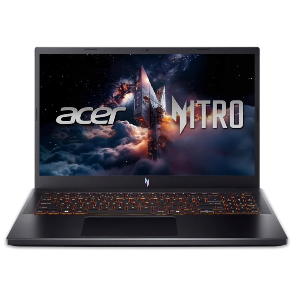Acer Nitro V 15 Gaming Laptop - 13th Gen Intel Core i7-13620H, NVIDIA GeForce RTX 4050 (6GB), 16GB RAM, 512GB SSD, 15.6" FHD IPS 165Hz Display, Amber Backlit KB, Windows 11 Home (Obsidian Black, ANV15-52)