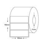 100x150mm Direct Thermal Shipping Label Roll | 400 Labels Per Roll | 1 Up DT Barcode Sticker | Self Adhesive eCommerce & Logistics Labels