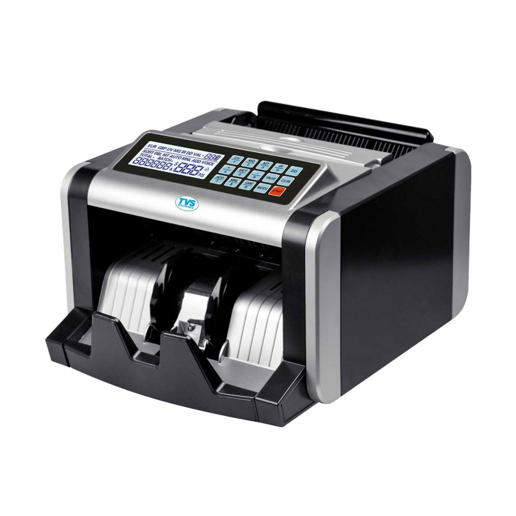 TVS CC 232 Classic Plus Currency Note Counting Machine - Fake Note Detector, UV MG IR MT DD Sensors, High Speed Cash Counter (Black)