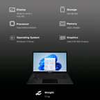AVITA Ultimus NU14A1 14" FHD Laptop - Intel Celeron N4020, 4GB RAM, 128GB SSD, Win 10 Home, MS Office (Space Grey, 1.30kg)