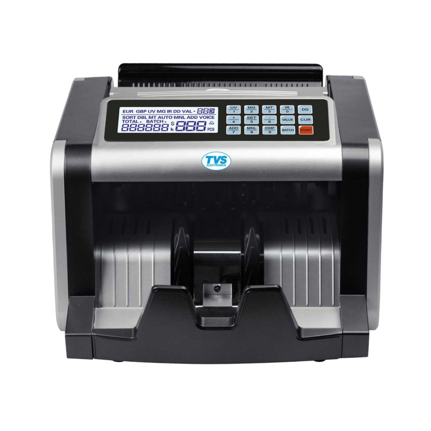 TVS CC 232 Classic Plus Currency Note Counting Machine - Fake Note Detector, UV MG IR MT DD Sensors, High Speed Cash Counter (Black)